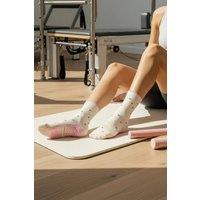 WOVCOR Women's Printed Non Slip Cotton Knit Yoga Socks