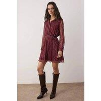 WOVCOR Women's Belted Printed Mini Woven Shirt Dress | Size: 6