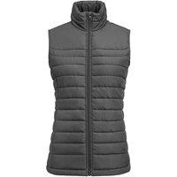 James Harvest Women's Arches Padded Bust Gilet in Dark Grey | Size: Large