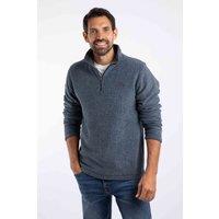Weird Fish Men's Newark 1/4 Zip Grid Fleece in Navy | Size: Large