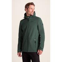 TOG24 Men's 'Feizor' Shower Resistant Softshell Hooded Jacket in Bottle Green | Size: 4XL