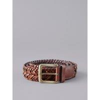 Lakeland Leather Men's 'Howbeck' Leather Braided Belt in Tan | Size: Large