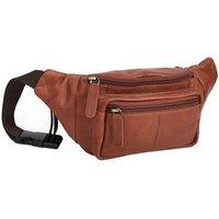 House of Leather Men's Real Leather Waist Bag Travel Pack Turner in Brown