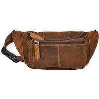 House of Leather Men's Real Leather Waist Bag Travel Pack Turner in Tan