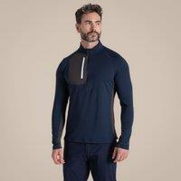 Craghoppers Men's NosiLife Goswick Insect-Repellent Long Sleeved Golf Half-Zip Top in Navy | Size: XL