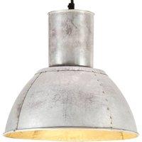 Berkfield Home Hanging Lamp 25 W Silver Round 28.5 cm E27