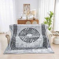 HOME LUXE INTERIOR Silver Greek Design Rashel Blanket 4kg Heavy King Size 200x240cm