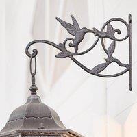 Dibor Set of 2 Hummingbird Wall Bracket Outdoor Hanging Basket Brackets in Dark Grey | Size: 2 Pack