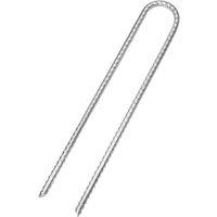 Berkfield Home Tent Pegs 6 pcs U-shaped 30 cm 7 mm Galvanised Steel in Silver