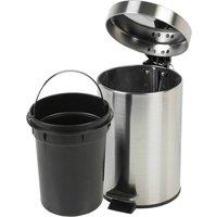 Havendro 5L Stainless Steel Silver Kitchen Bathroom Pedal Bin