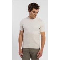 Steel & Jelly Men's Short Sleeve Crew Neck Jumper in Light Beige | Size: 2XL