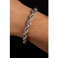 MUCHV Men's Silver Chain Bracelet - 19cm | Size: 21 cm