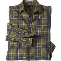 Atlas for Men Men's Checked Flannel Shirt in Green | Size: 2XL