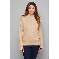 Wallis Women's Seam Detail Funnel Neck Jumper in Gold | Size: Large