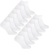 Sock Snob Women's 12 Pack 100% Cotton Trainer Socks in White | Size: 4-8