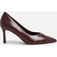Linzi Women's Gaia Burgundy Faux Leather Two Tone Court Heel | Size: 5-Standard Fit