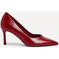 Linzi Women's Classic Red Faux Leather Court Heels | Size: 7-Standard Fit