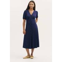 Finery London Women's Milena Jersey Midi Dress in Dark Navy | Size: 10