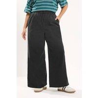 Yours Women's Wide Leg Pull On Jeans in Black | Size: 28