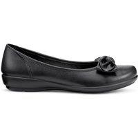 Hotter Women's Wide Fit 'Jewel' Ballerina Pumps in Black | Size: 6