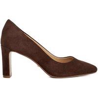Dune London Women's 'Arriving' Suede Court Shoes in Brown | Size: 8