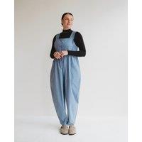 Turtledove London Women's Alice Blue Smocking Strap Jumpsuit | Size: 14-18