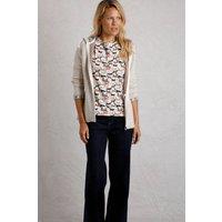 Weird Fish Women's Chicoa Full Zip Macaroni Hoodie in Cream | Size: 16