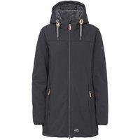 Trespass Women's Kristen Longer Length Hooded Waterproof Jacket in Black | Size: XS