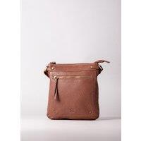 Lakeland Leather Women's 'Harstone' Large Leather Cross Body Bag in Tan