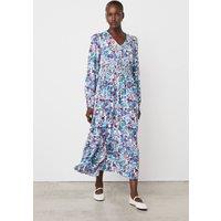 Finery London Women's Erina Blue Floral Midi Dress | Size: 10