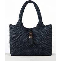 Luella Grey Women's 'Saskia' Large Woven Tote in Navy