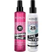 Redken Women's Duo: Thermal Spray 250ml & One United Treatment 150ml in Clear