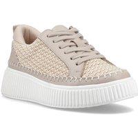 Hush Puppies Women's Haisley Woven Trainer in Taupe | Size: 6