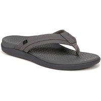 Vionic Men's Tide II Thong Sandals in Dark Grey | Size: 8
