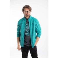 Weird Fish Men's Shires Full Zip Grid Fleece in Teal | Size: 3XL