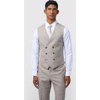 Ted Baker Men's Donne Slim Fit Taupe Check Waistcoat | Size: 40R
