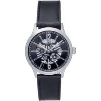 Heritor Automatic Men's Dayne Leather-Band Watch w/Date in Black