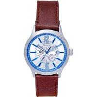 Heritor Automatic Men's Dayne Leather-Band Watch w/Date in Blue