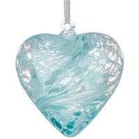 Sienna Glass 8cm Friendship Heart Forever Yours Pastel Blue