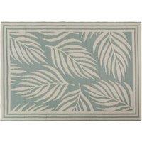 JVL The Gardener Large Leaf Outdoor Garden Rug 150x210cm in Green | Size: 150 cm x 210 cm