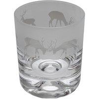 Milford Collection Animo Whisky Lovers Tumbler Glass Stag in Clear