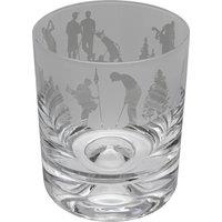 Milford Collection Animo Whisky Lovers Tumbler Glass Golf Scene in Clear