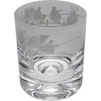 Milford Collection Animo Whisky Lovers Tumbler Glass Fishing Scene in Clear