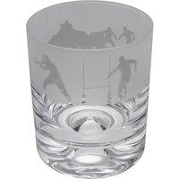 Milford Collection Animo Whisky Lovers Tumbler Glass Rugby Scene in Clear