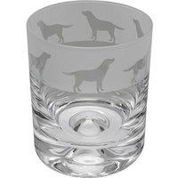 Milford Collection Animo Whisky Lovers Tumbler Glass Labrador in Clear