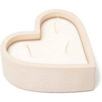 Victoria Green Heart-Shaped Soy Candle - Linen in Beige