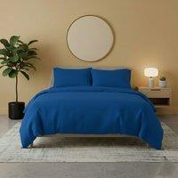 Snug City Flannelette Cotton Duvet Cover Set Soft Brushed Warm Bedding Set in Teal | Size: Single