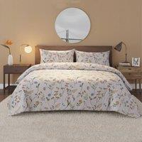 Snug City Floral Complete Bedding Set Duvet Cover Set Pillowcase Fitted Sheet in Pink | Size: Single