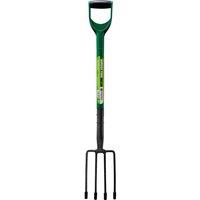 BARGAINS-GALORE Garden Border Digging Fork Gardening Carbon Steel Handle Heavy Duty
