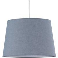 First Choice Lighting Grey Cotton 28cm Tapered Cylinder Pendant or Lamp Shade